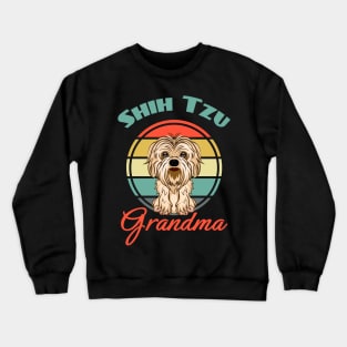 Shih Tzu grandma Shih Tzu Mom Dog Puppy Lover Cute Crewneck Sweatshirt